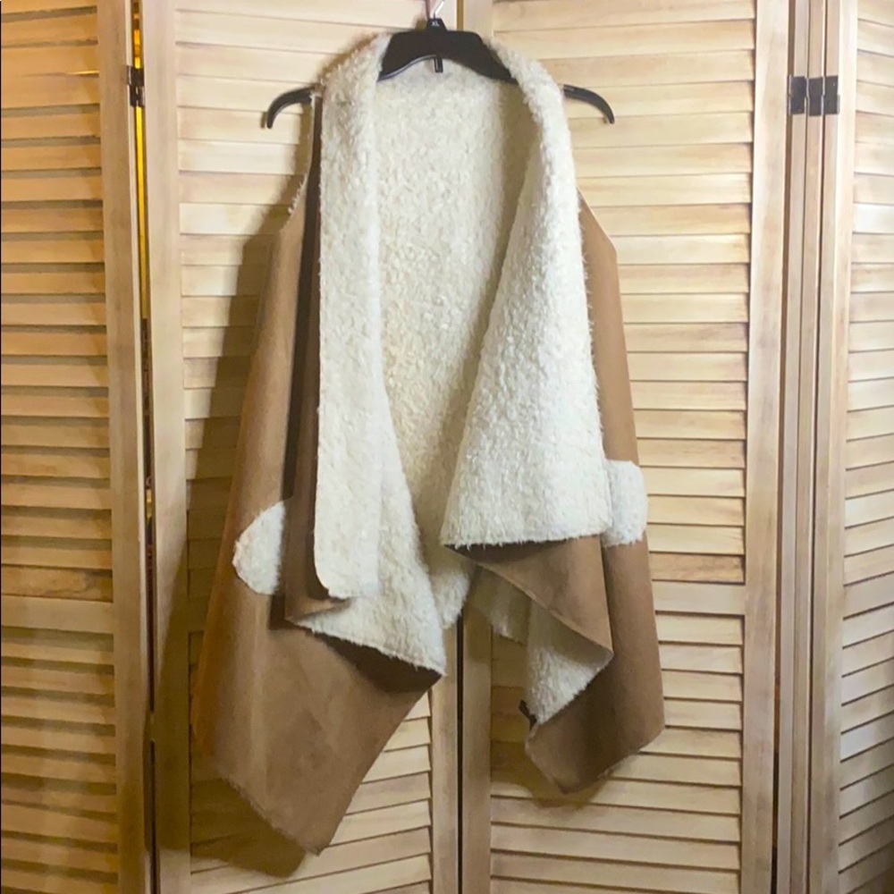 Suede/Sherpa vest
